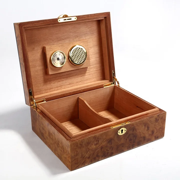 
Luxury Piano Lacquer Wooden Cigar Box humidor with hygrometer 