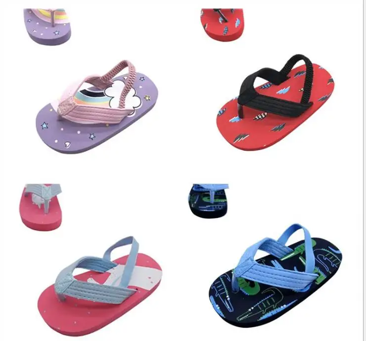 

New Travel Children's Portable Flip Flops Boys And Girls Beach Slippers Baby Shoes