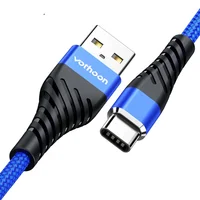 

3A Quick Charge Nylon Braided Metal Micro USB Type C Fast Charging Data Cable Line For Huawei 30 Pro for iphone 11 por max