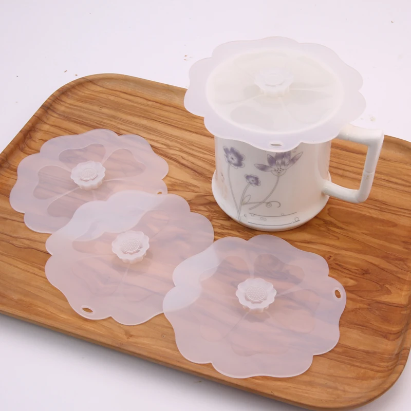 

Food safe BPA free Transparent silicone cup cover bowl lid beverage