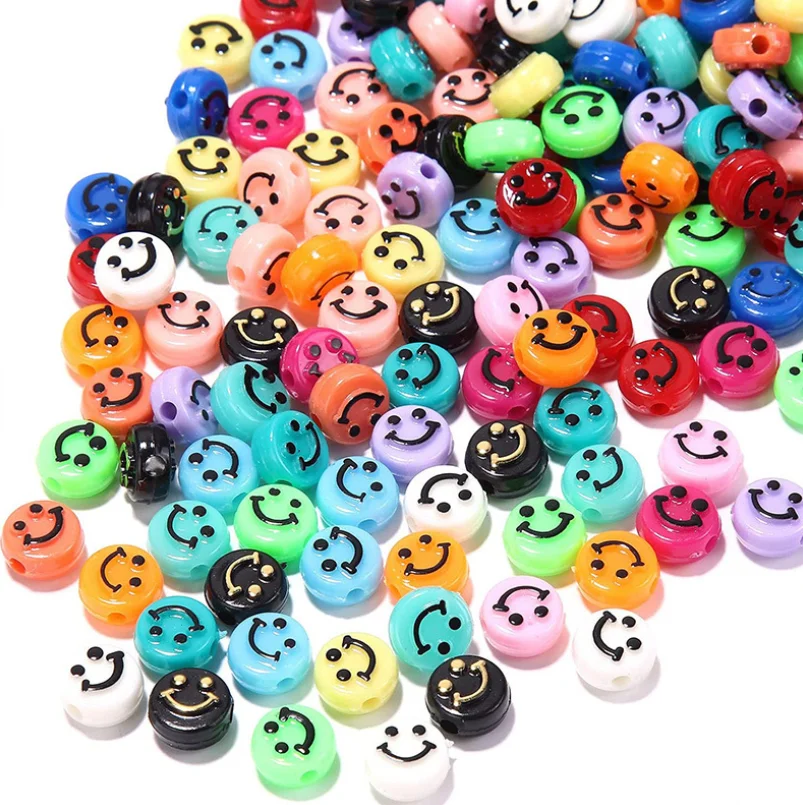 

DIY Smiley Face Beads 10MM acrylic Smiley face Beads Accessaries