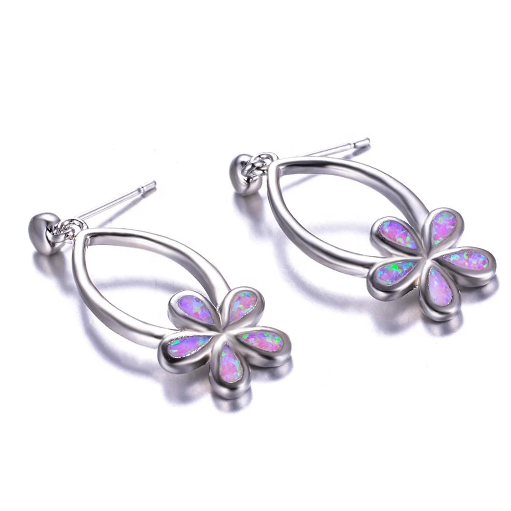 FB Jewels Solid Sterling Silver Rhodium Plated Purple CZ Cubic Zirconia Trillion Post Earrings