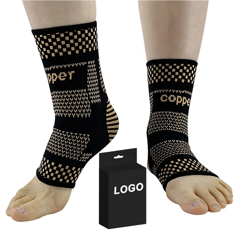 

Sports Protection Copper Ankle Support Infused Foot Compression Sleeves for Men and Women Plantar Fasciitis Recovery Ankle Brace, Customized color