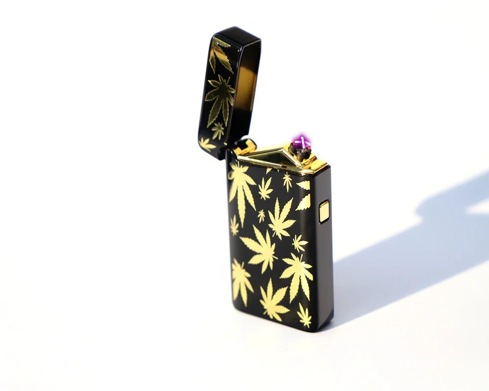 

New design USB rechargeable lighter with cigarette Windproof Double Arc Lighter electric, Welcome customerized