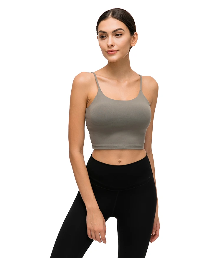 

Girls Slim Strap Breathable Yoga Crop Top Fitness Wear Sports Bra Women