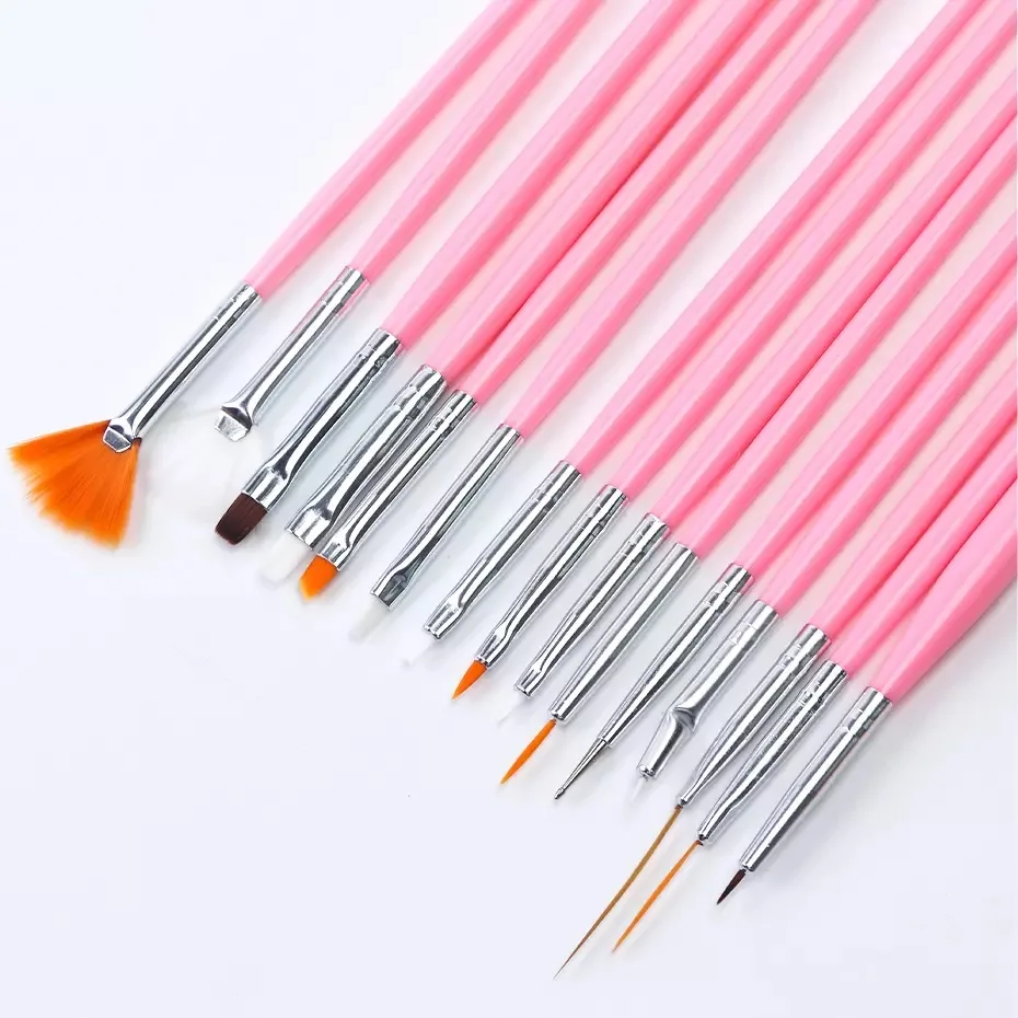 

15pcs/set Acrylic Nail Brush Set Gradient Nail Art Dotting Pen DIY Painting Drawing Liner Brush For UV Gel Manicure Tools