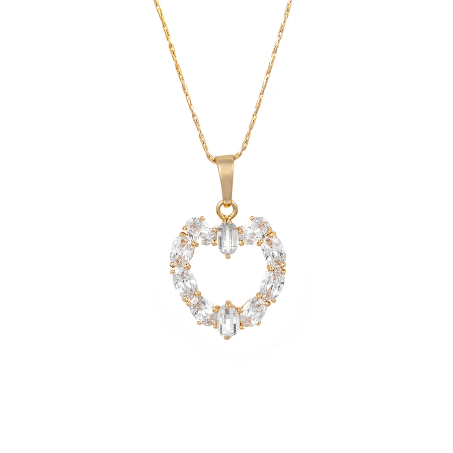 

46946 Xuping new mother's day gift elegant noble zircon necklace