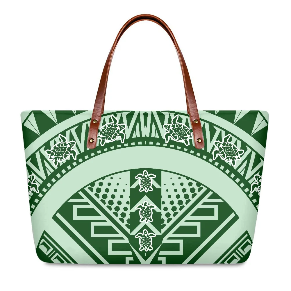 

Luxury Handbags For Women Polynesian Traditional Tribal Print Fashion Neoprene Female Tote Shoulder Bags Woman Purse Bolsa