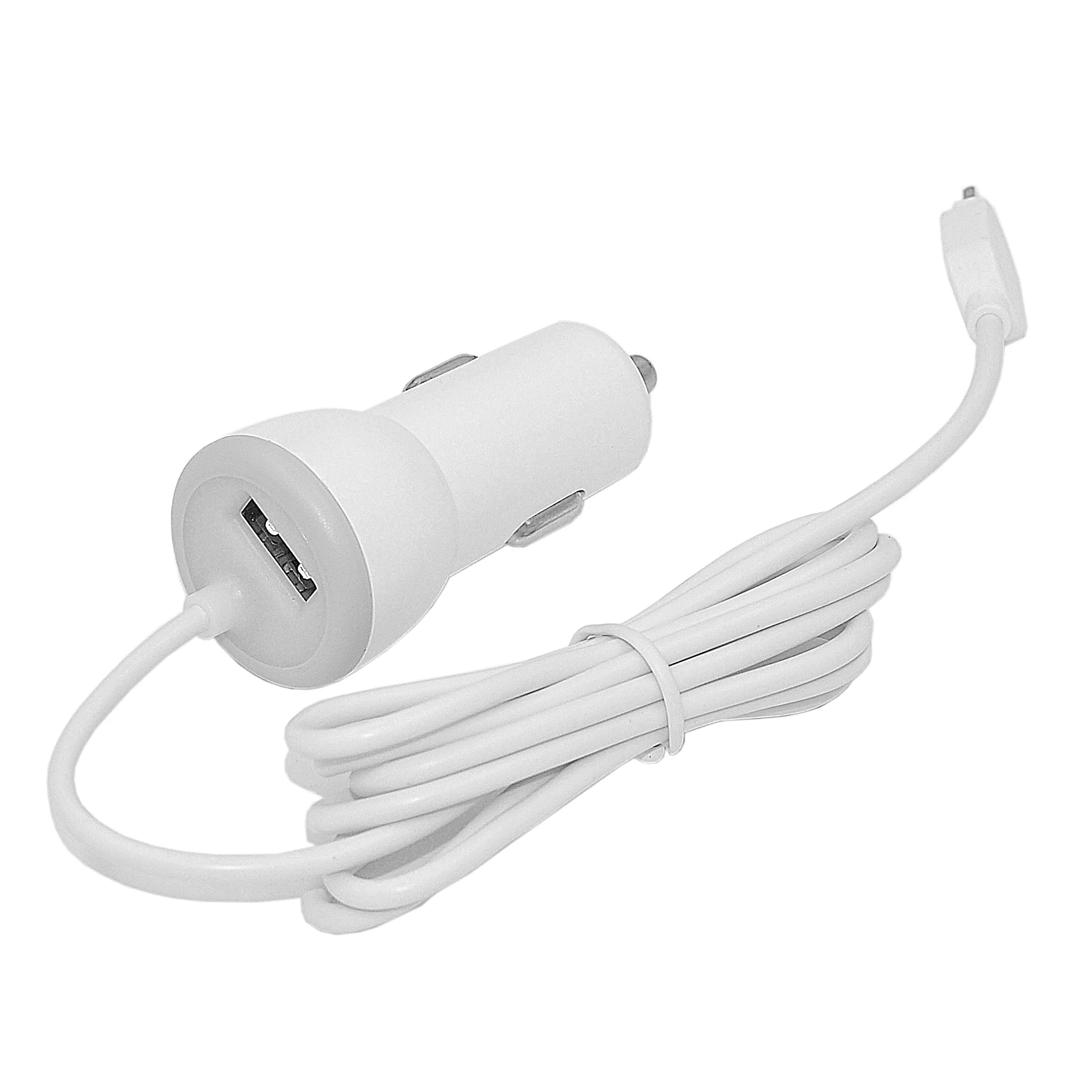 

white quality factory competitive price for Samsung 5V 3.1A custom car charger with 1M type C 8 pin cable for iPhone