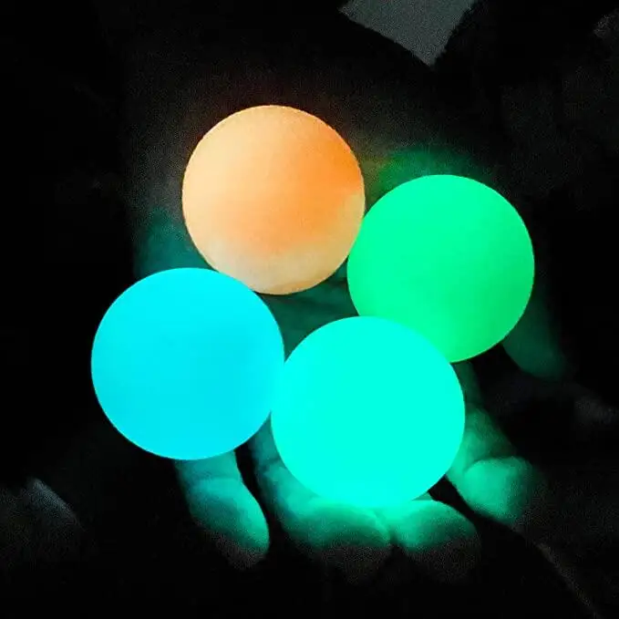 

Amazon glow in the dark 6 balls per pack ping pong ball game ping pong for decorations, Red, purple, pink, yellow, green, blue, orange