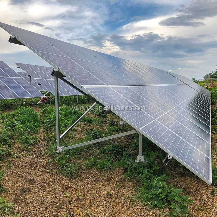 
Customized solar power plant 1mw ground anchor mount solar racking systems 