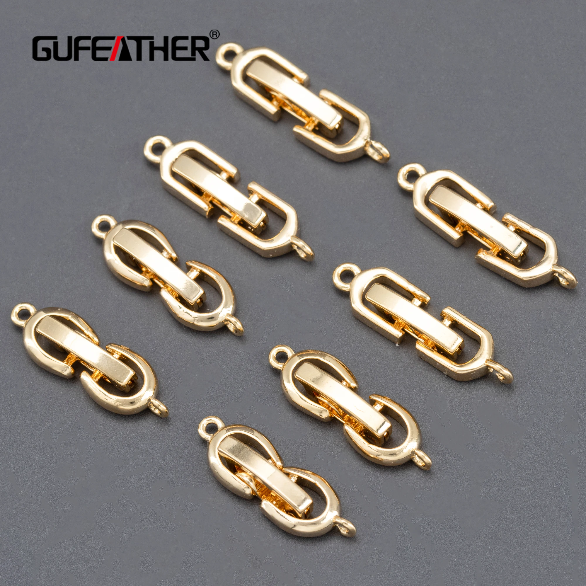 

MA75 jewelry accessoriesnickel free18k gold platedcopperhooksclasp of bracelet necklacejewelry making6pcs/lot