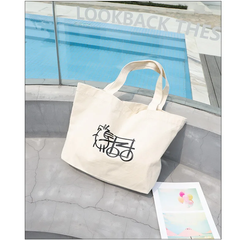 

Wholesale New casual canvas handbags literary forest custom fashion geometric pattern printing single shoulder bag, Customized