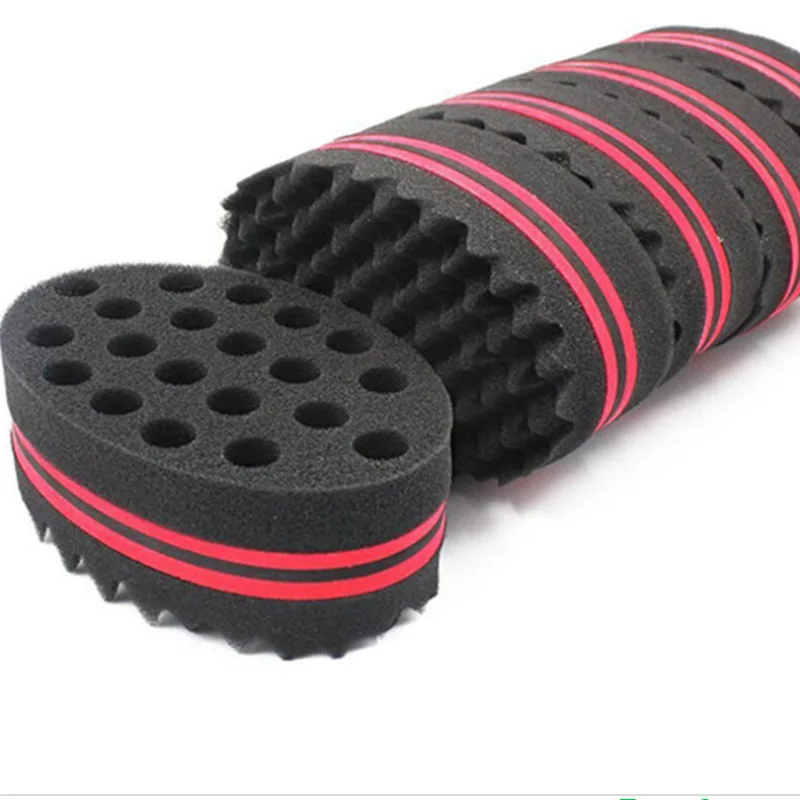 

Men's Hair Twist Sponge Double-Sided Hair Sponge for Curls, Coils, and Twists - Dread Sponge Small and Large Holes