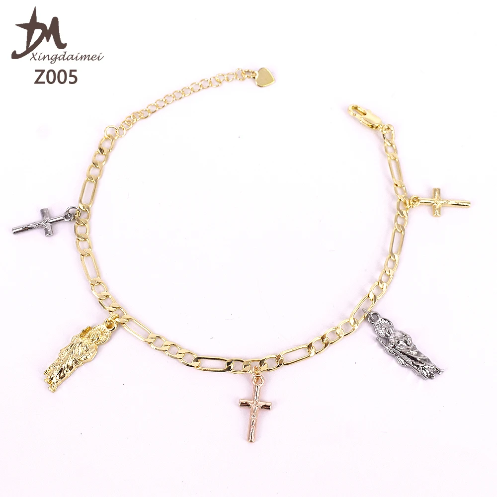 

Z005 Religious jewelry Jesus Christ Three colours bracelet anklet, 3 color