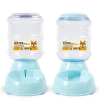 

Amazon hot selling colorful 2in1 package automatic pet feeder /water fountain set for dog and cat