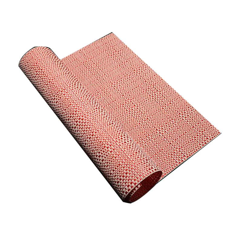 Pvc Woven Rattan Floor Mat Material Synthetic Raw Pvc Woven Rattan Floor Mat Material