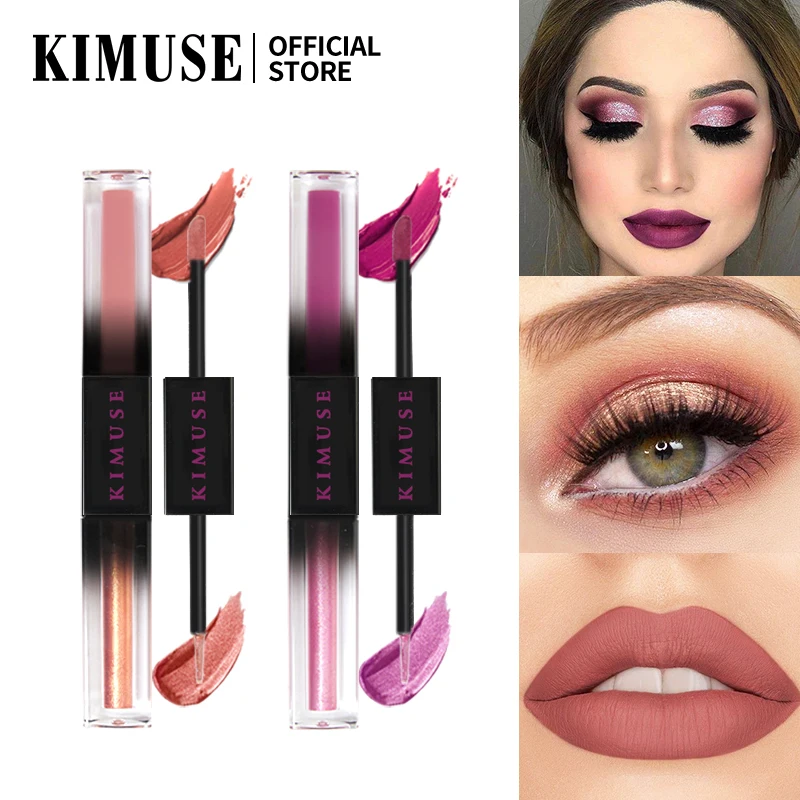 

OEM Private Label Wholesale 2 IN 1 Liquid Matte Lipstick And Glitter Liquid Eye shadow Makeup