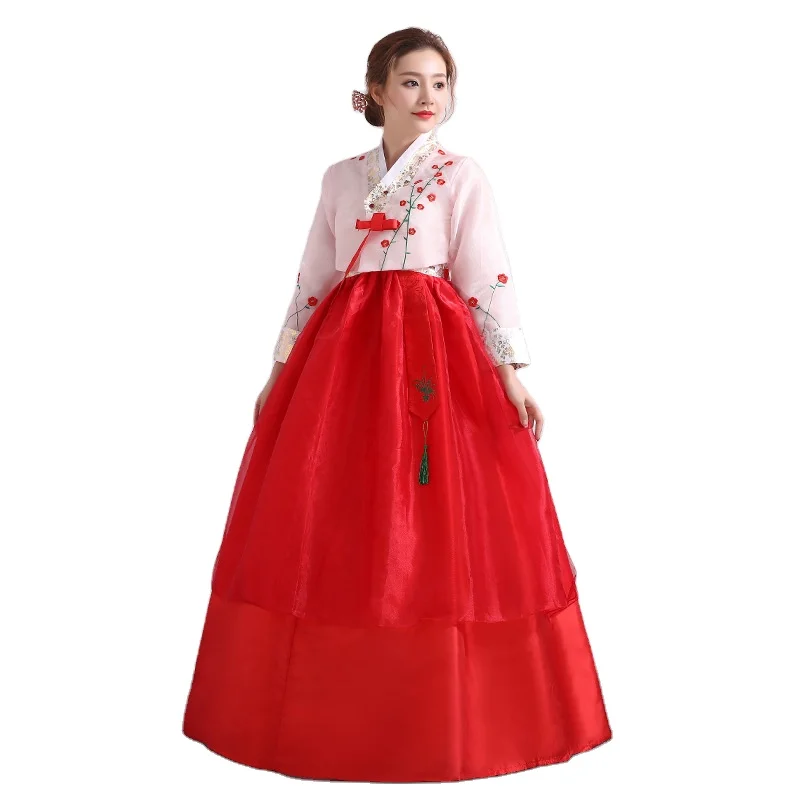 

New ancient costume embroidered Korean traditional women's Korean clothing wedding clothing set Women Ethnic clothing