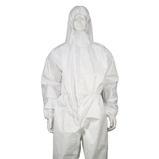 

Hot sale High Quality Disposable Non Woven Safety Clothing Coverall, White