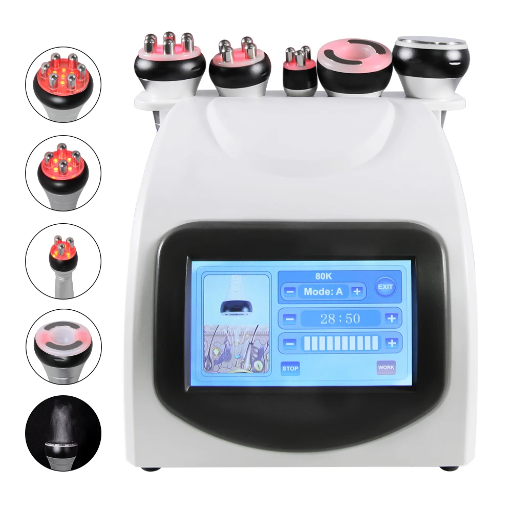 

5 in 1 80k cavitation slimming machine radio frequency face lift skin tightening cavitation machine 80k