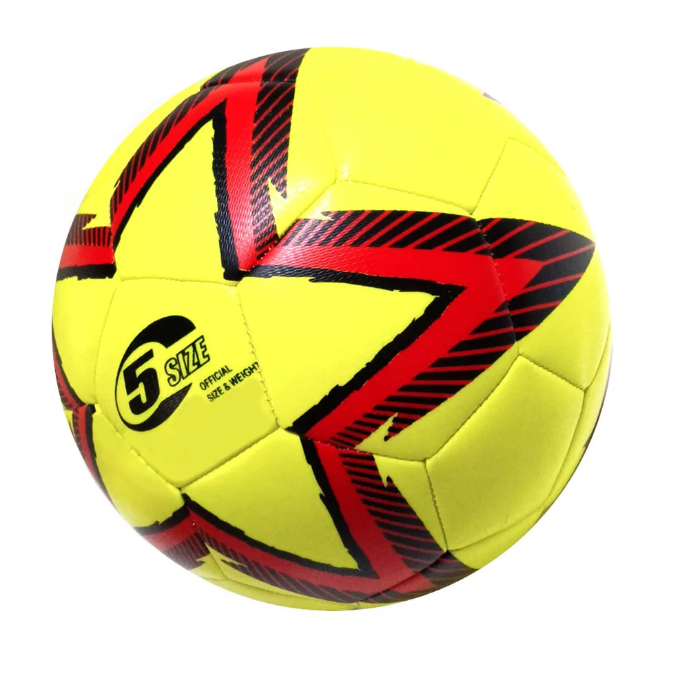 

Professional Soccer Ball Rubber Bladder Weight Customized Full Size Training Ball Soccer, Yellow