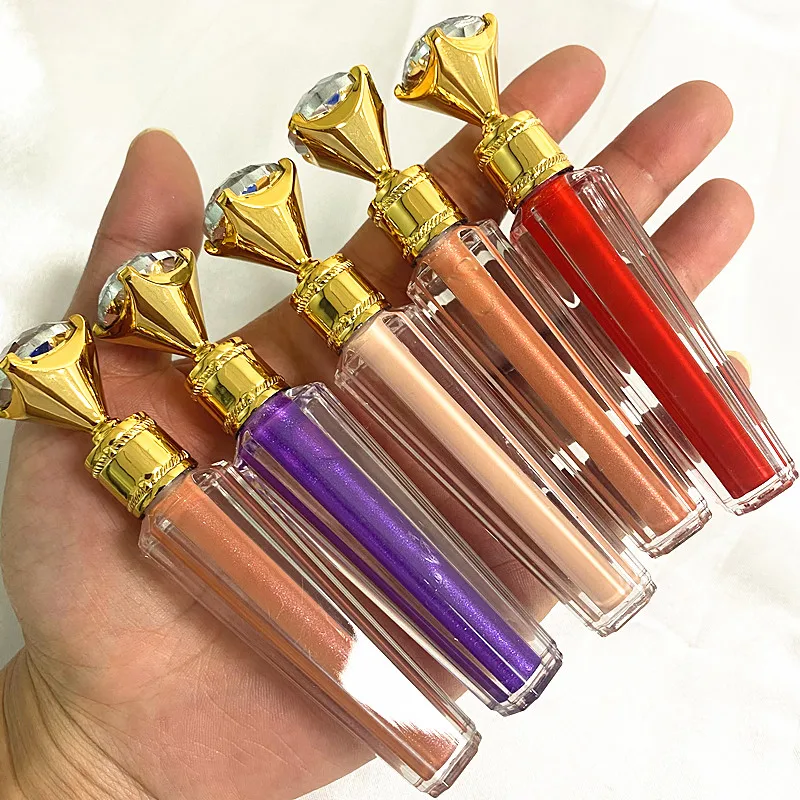 

Luxury Diamond Lipgloss Custom Private Label Nude Lip Gloss Vegan Glossy Lipgloss