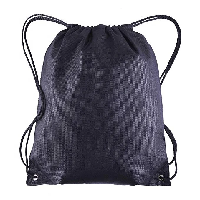 

cheap custom logo blank non woven drawstring backpack bag for gym