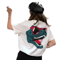 

women back printed graphic tees ladies cotton tshirts