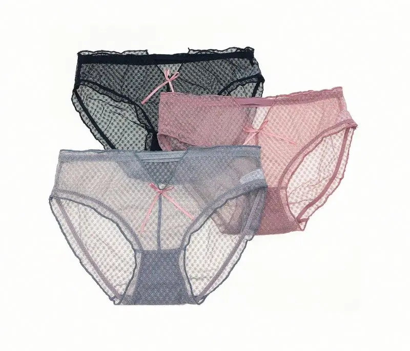 

2021 Hot Sale Mid Waist Ice Silk Underwear Female Breathable Large Size Seamless Panties