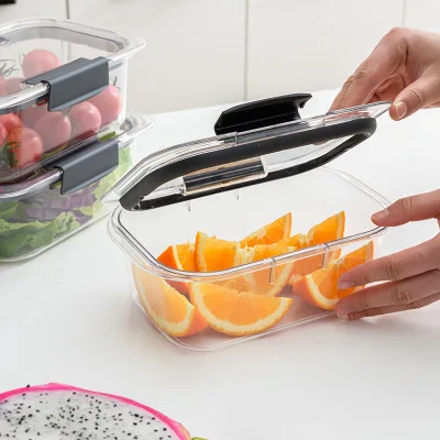 

Sealed Transparent Leak-proof Fresh-keeping Box Rectangular Household Snack Fruit Storage Box Portable Lunch Box Bento Box