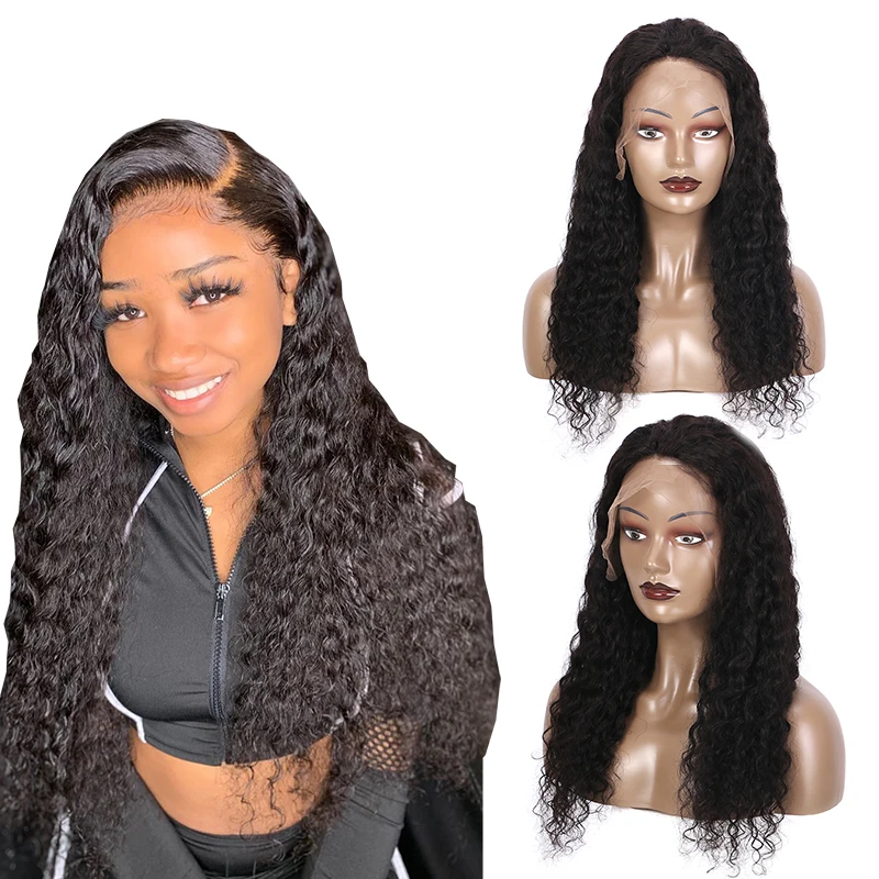 

Lace Closure Water Wave Human Hair Lace Front Wig Brazilian Hair Wig Remy Hair Wig