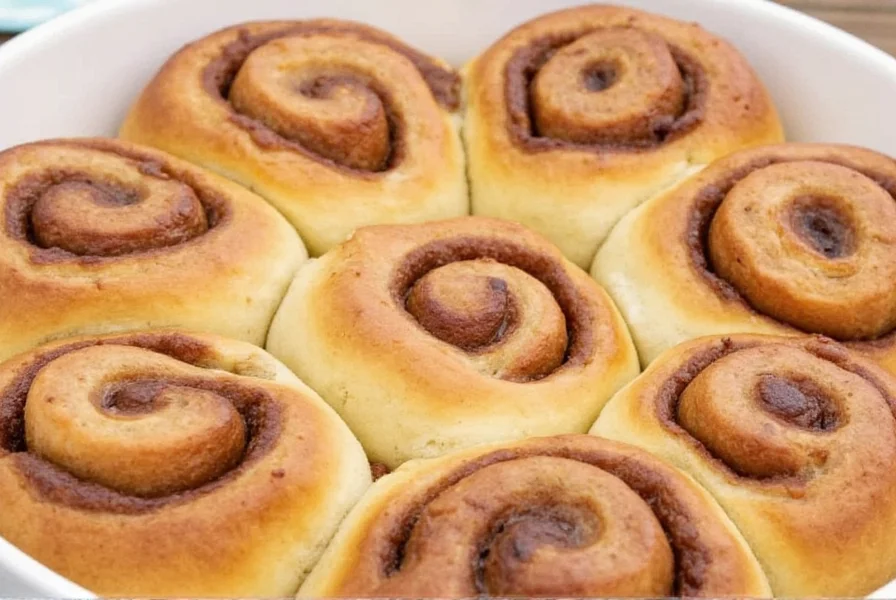 Assortment of no yeast cinnamon roll variations including cheesecake swirl and apple cinnamon options