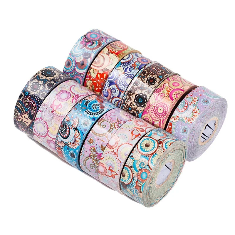 

High Quality 2.5 * 100cm Multi Color Laser Starry Sky Nail Sticker Nails Accessory Paper Set Private Label Candy Transfer Paper, As shown