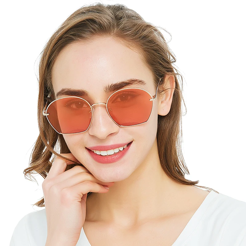 

Kingland Personality Wine Glass Sun glasses Metal Ready Ship 2020 Delivery women Sunglasses Polarized Vendor