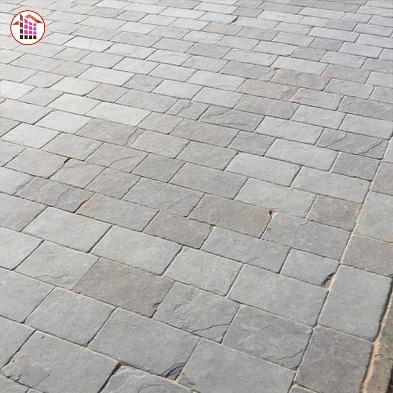 Pavimento De Piedra De Pizarra Para Entrada,Cubo De Pavimentación De ...