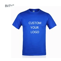 

Wholesale Plain 100% Cotton brand color men custom t shirt printing with logo customs 100% cotton O-neck