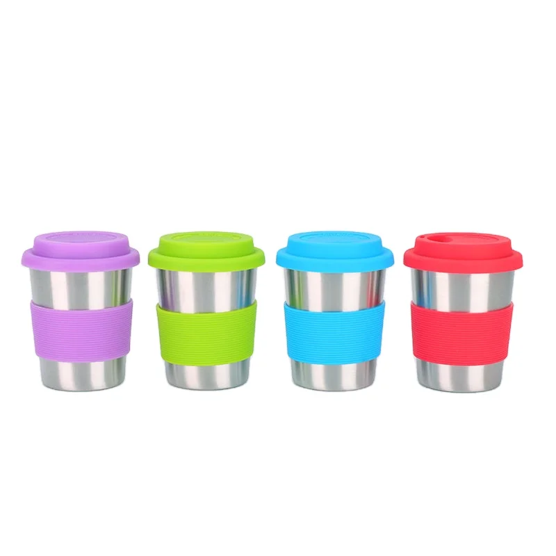 

BPA Free Silicone Lid Travel Coffee Tumbler Stainless Steel 16OZ Beer Pint Cup