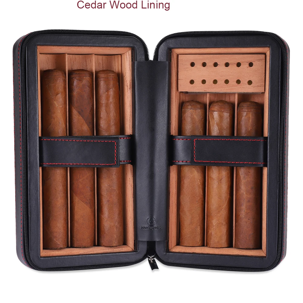 

Cohiba Cigar Accessories Set Leather Cigar Case, Black, brown