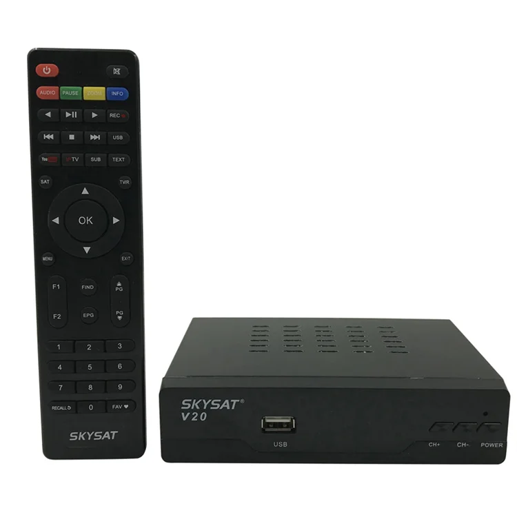 

H.265 Satellite TV Receiver SKYSAT V20 supports Xtream m3u IPTV CCCam Cline Newcamd USB wifi RJ45