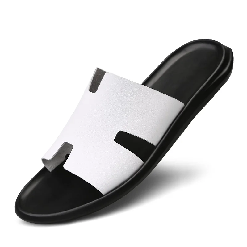 

2021 Leather slippers, non-slip sandals, casual men's shoes
