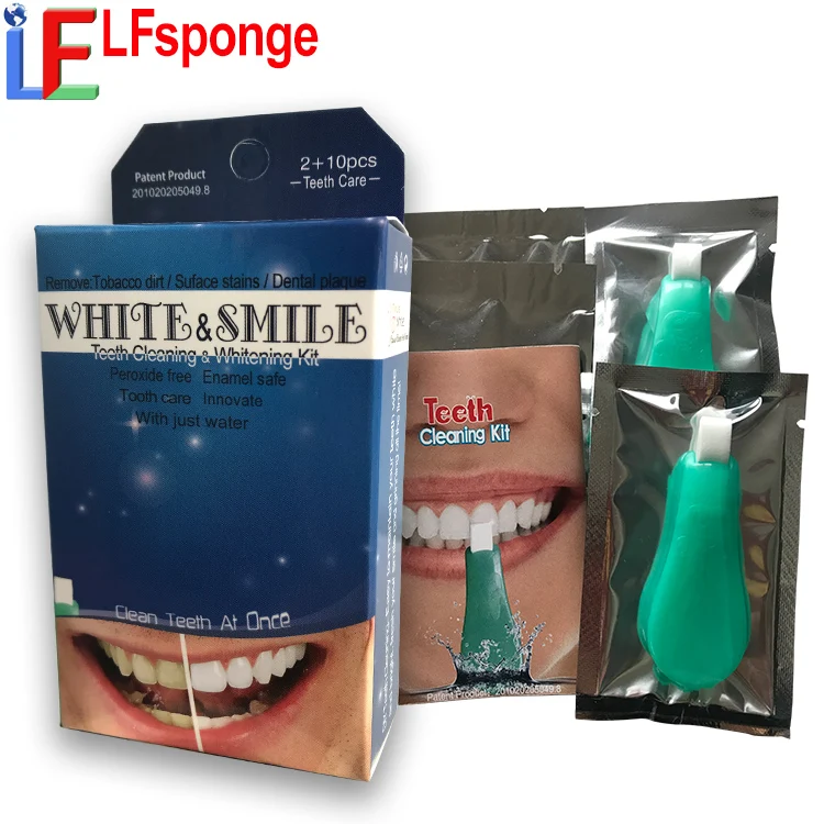 

New product ideas 2021 china products manufactures no peroxide in office teeth whitening tool magic teeth cleaning sponge, White sponge + green handle