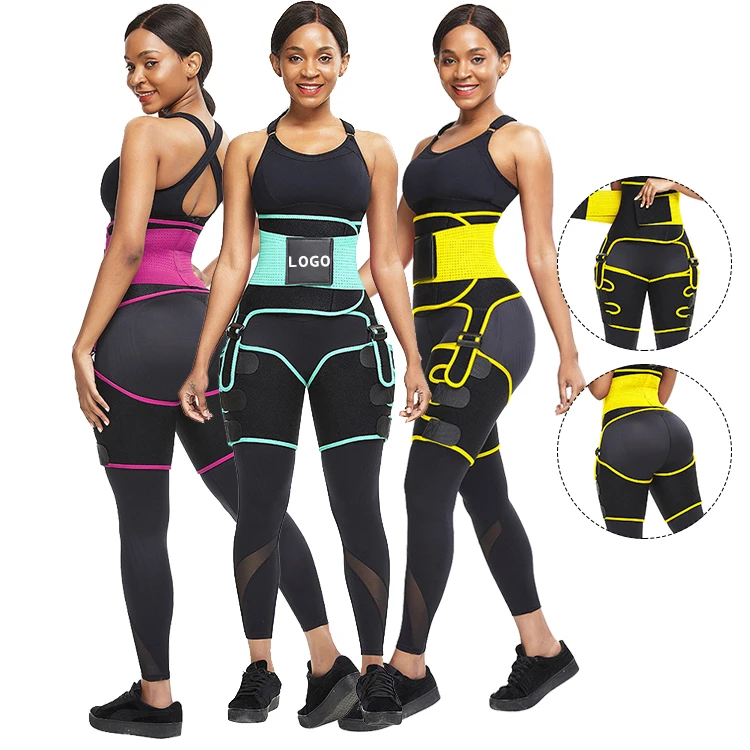 

Custom Logo 3 In 1 Neoprene Butt Lifter Thigh Eraser Booty Shaper Compression Sport Back Support Belt High Waist Waist Trimmer, As show