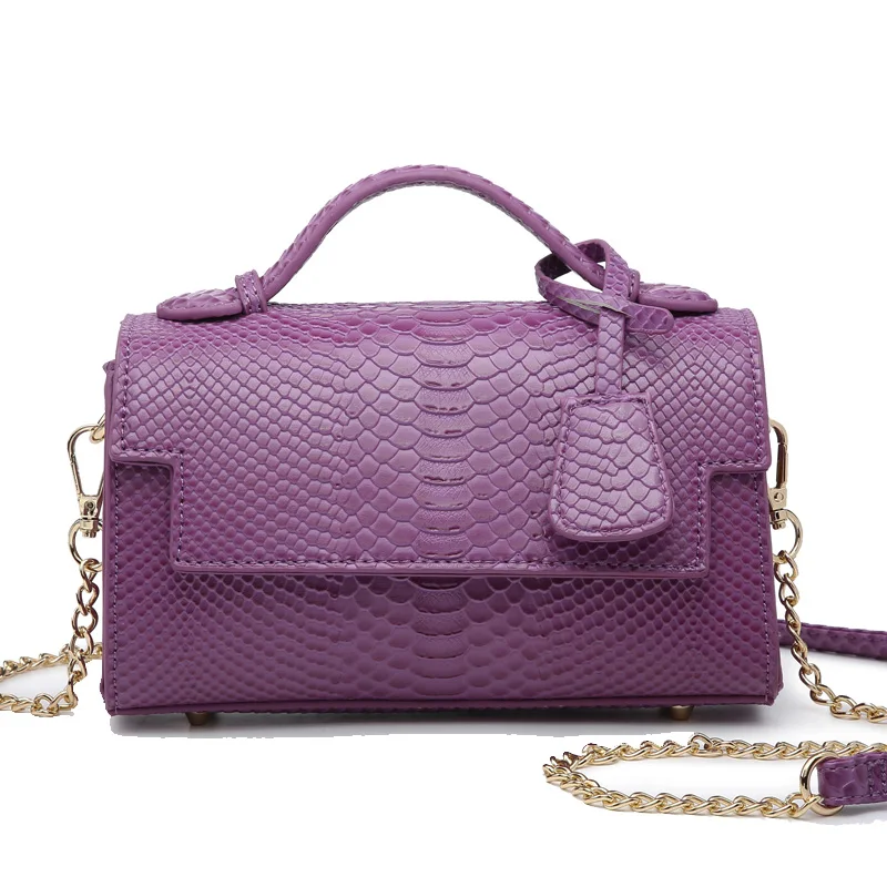 

2021 Hot Sale Fashion Ladies Chain Crossbody Shoulder Bags Snakeskin Pattern Women Hand Bags For Saudi Arabia, 8 colors available