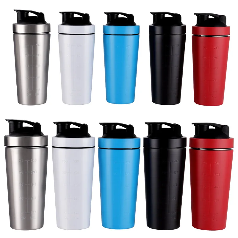 

750ml 304 stainless steel shaker bottle wholesale bpa free custom logo protein shaker bottles