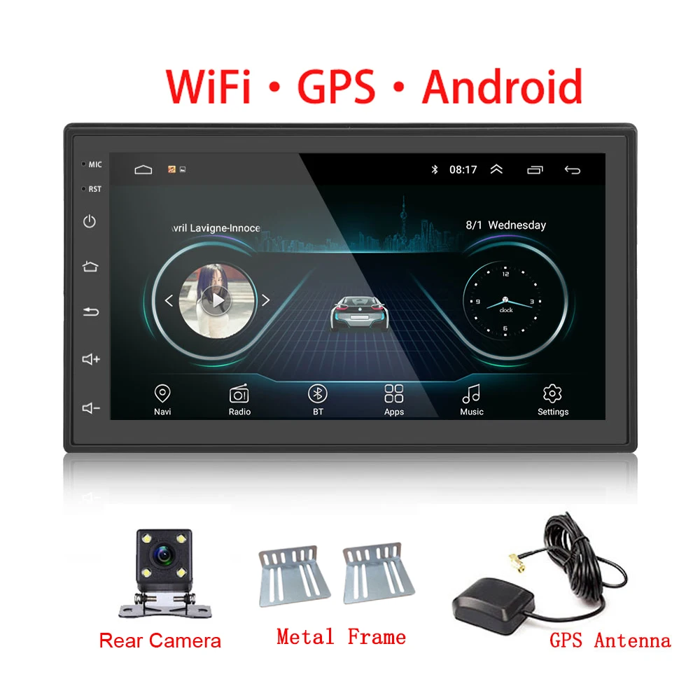 flexibel Meting drijvend Podofo Android 9.1 Car Radio Video 7 Inch 2 Din Car Stereo Autoradio Gps  Wifi Bt Fm Receiver Rds + 4 Led Camera - Buy Android Car Stereo Android Car  Dvd Player