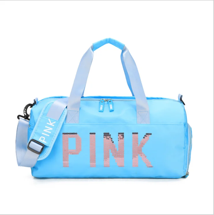 

Fashion Lady Girl Gym Fitness Training Bag with Shoes Compartment Pink bag, Picture colors
