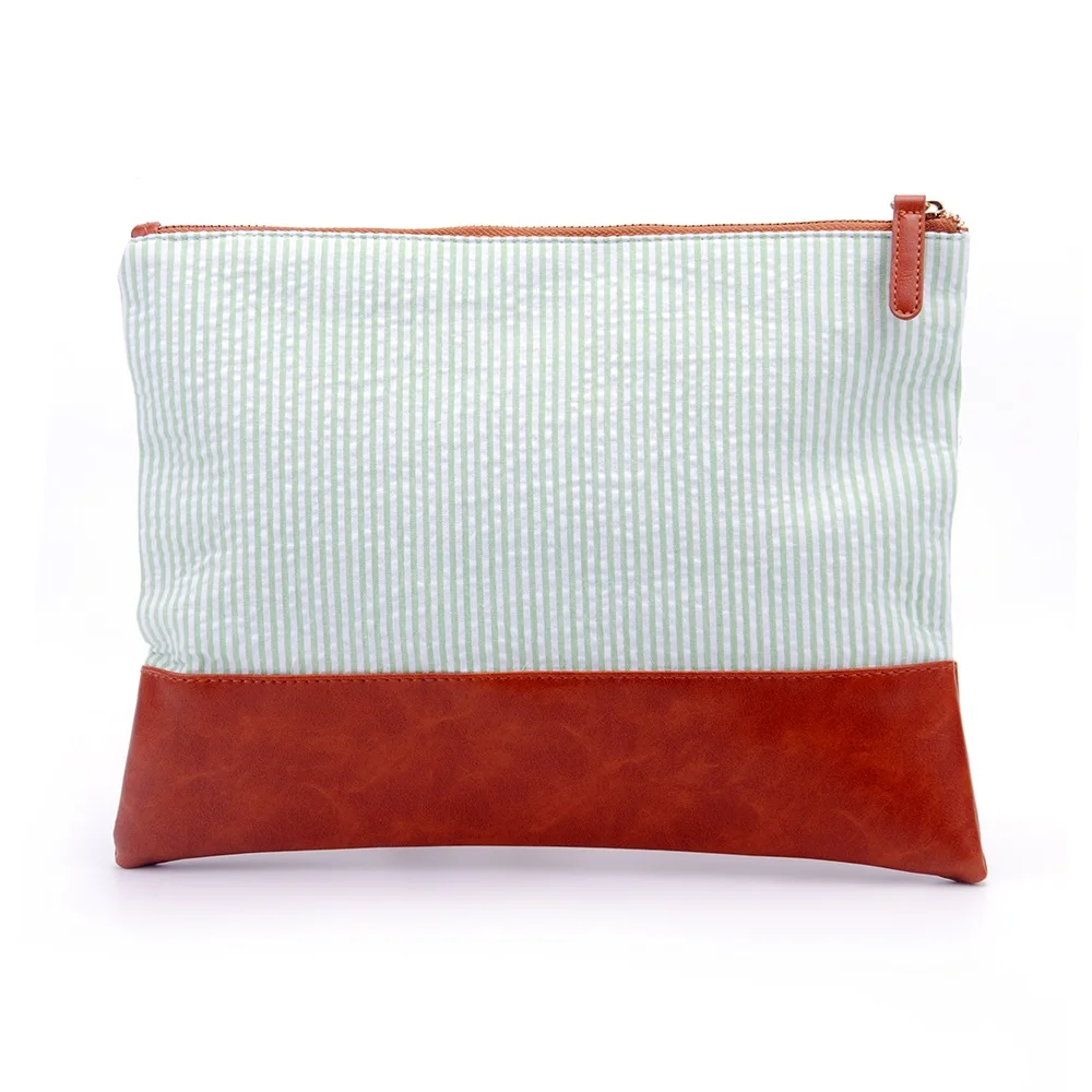 

DOMIL Wholesale Seersucker Cosmetic Bags Cotton Seersucker Clutch Bags Ladies Pouch Bag Women Makeup Cosmetic Cases DOM-108284