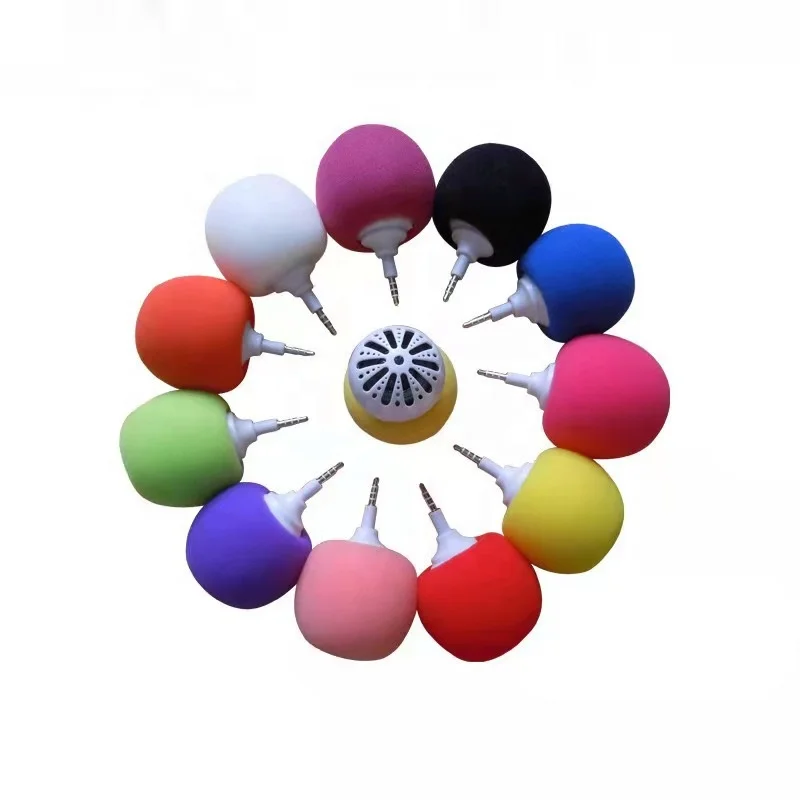 

New Gadget 3.5mm Jack Aux Audio Plug Mini Wired Speaker Music Sponge Ball Mini Speaker for Smart Mobile Phone Tablet MP3 MP4