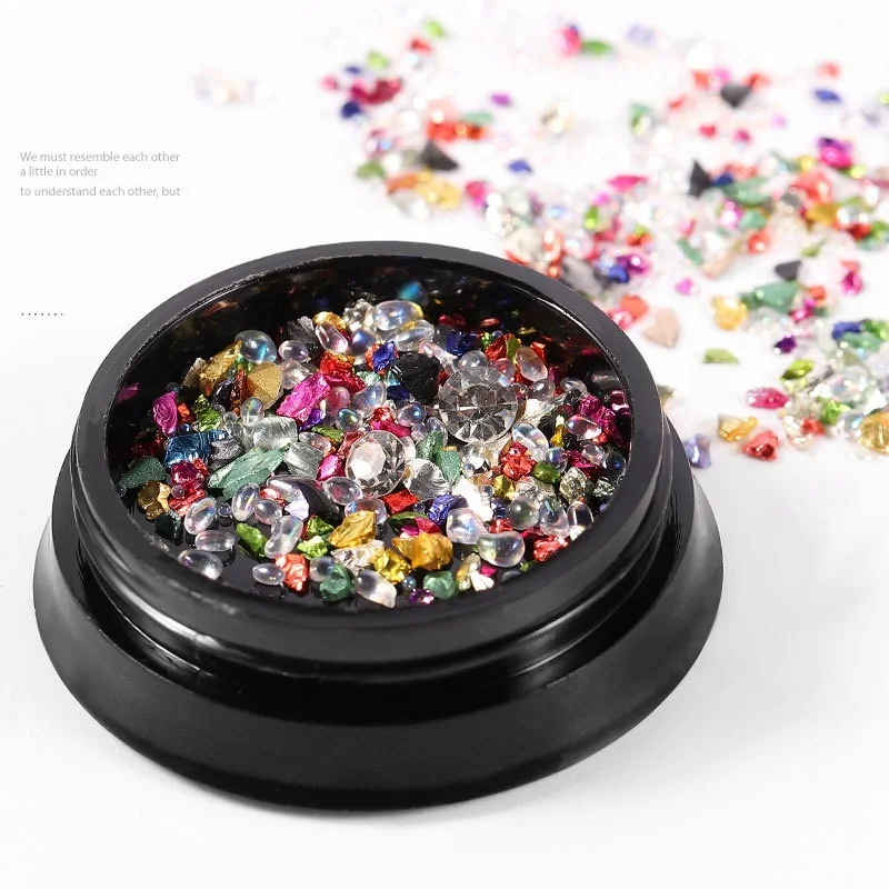 

MIYOCA INS Hot Style Smart Chip Gold Rhinestones Rhinestone Ornaments Nails For Kids Nail Art Crystal Accessories Wheel Una